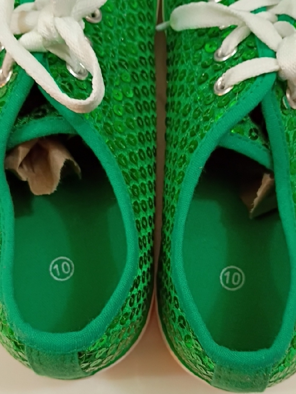 Converse Green Sequin Low-Top Sneakers - Picture 8 of 10
